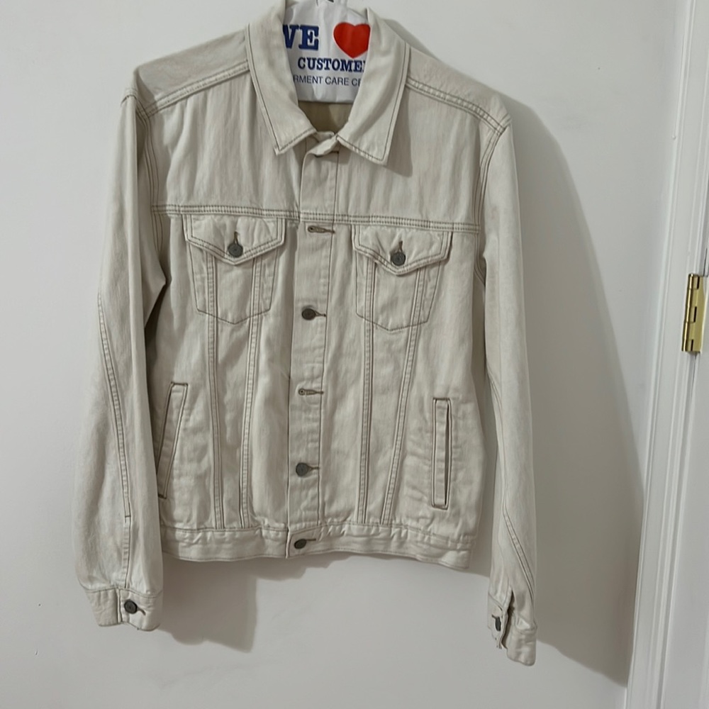 Gap white denim jacket